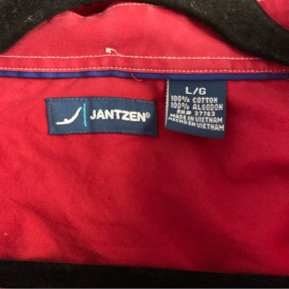 Jantzen Mens Dress Shirt mens size large red button down cowboy western holiday - Picture 9 of 12